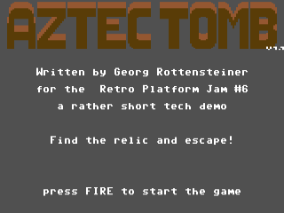 Aztec title screen for Commodore 64